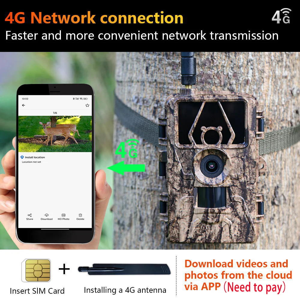 Cámara trampa LTE con visión nocturna y control móvil por app - imagen 2