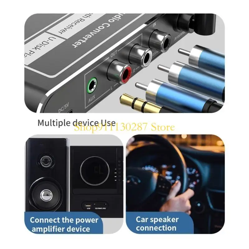 Adaptador convertidor J1HC r DAC Coaxial a R/L Adaptador auxiliar 3,5 mm compatible con disco U - imagen 3