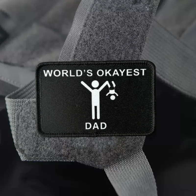 Parche con insignia de moral táctica para papá más bueno del mundo, brazalete con estampado, gancho, parches militares, mochila, accesorios de ropa, pegatina - imagen 4