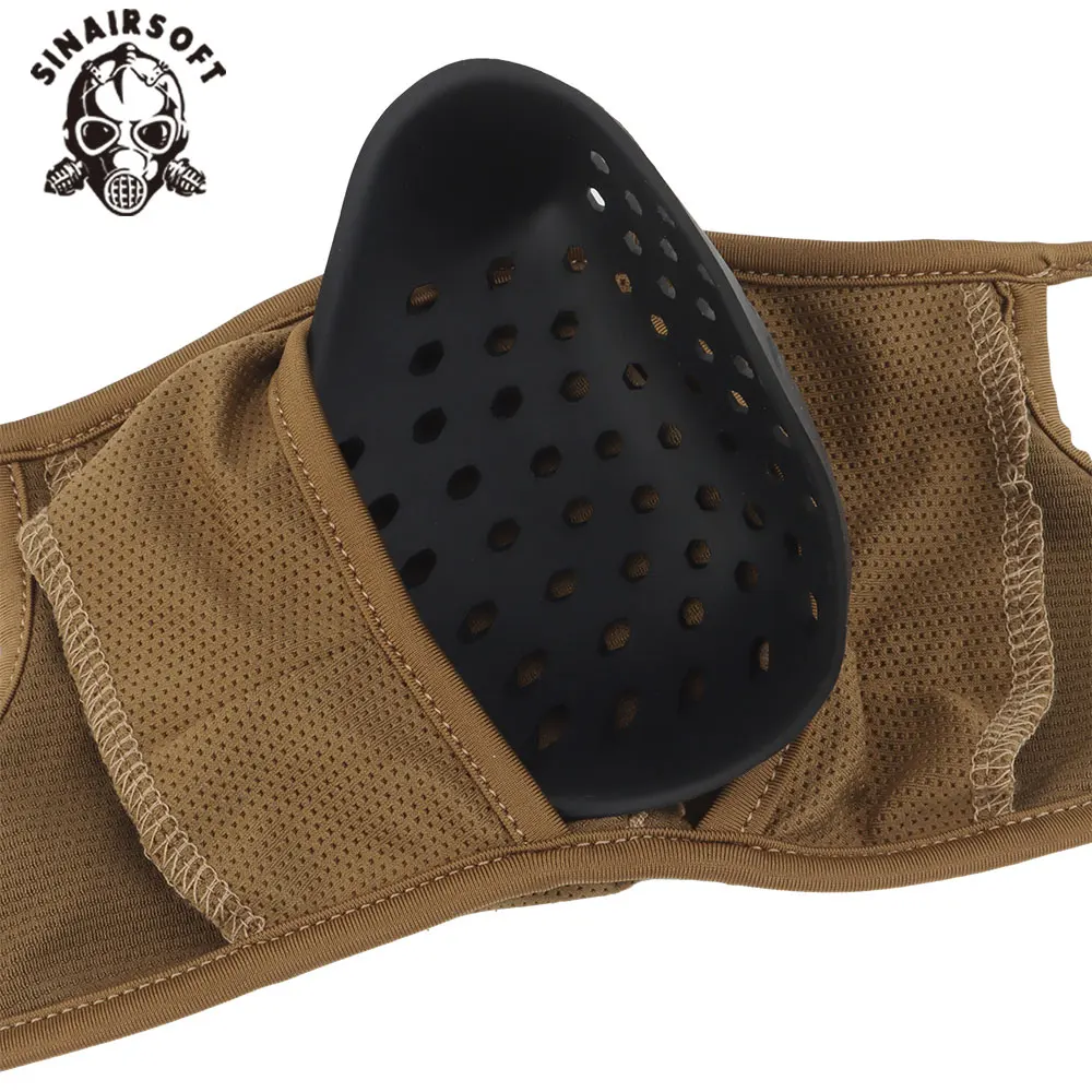 SINAIRSOFT-mascarilla táctica de tiro para exteriores, máscara suave elástica transpirable, protección facial con orejas libres, máscara de combate Airsoft - imagen 5