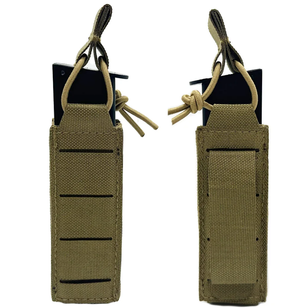 Bolsa táctica para revistas de pistola, bolsa individual extendida de 9mm, herramienta Molle, linterna, soporte para antorcha, accesorios de caza Airsoft