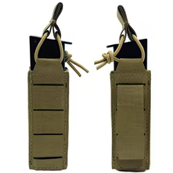 Bolsa táctica para revistas de pistola, bolsa individual extendida de 9mm, herramienta Molle, linterna, soporte para antorcha, accesorios de caza Airsoft
