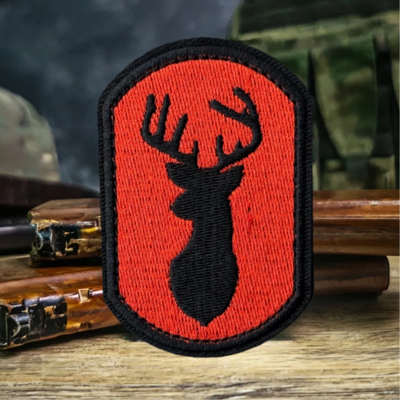 Parche de cazador de ciervos, apliques personalizados de moral bordado, pistola táctica, parches militares de gancho y bucle para ropa, pegatina para mochila - imagen 4