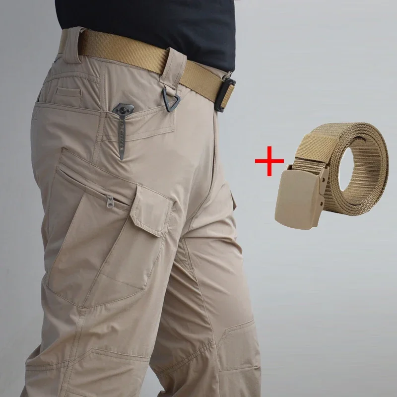 Pantalones con cinturón, pantalones de carga tácticos, pantalones clásicos para senderismo al aire libre, senderismo, pantalones tácticos para correr, pantalones militares de camuflaje, fuerza del brazo