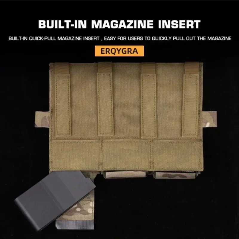 ERQYGRA-bolsa táctica para Rifle Triple, riñonera multiusos para revistas, sistema Molle, accesorios de Paintball, caza, tiro, juego de guerra - imagen 4