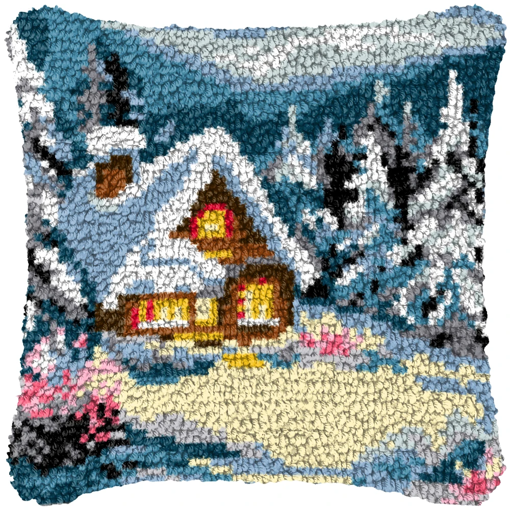 Juego de ganchos de pestillo de serie de paisaje al aire libre, Kit de gancho de pestillo bordado, gancho de pestillo de pintura, paquete de almohadilla de botón de almohada hecho a mano DIY - imagen 5