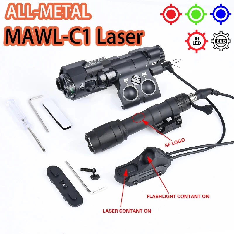 MAWL-C1 luz táctica IR láser rojo verde y azul para M300C/M600C