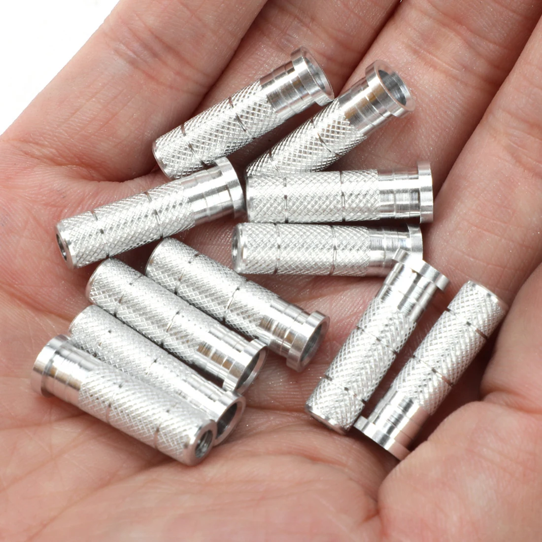 Inserto de aluminio para flecha ID6.2mm OD7.1/7.2/7.3/7.4/7.55/7.6/7.9mm ejes de flecha para caza con arco compuesto 30 Uds