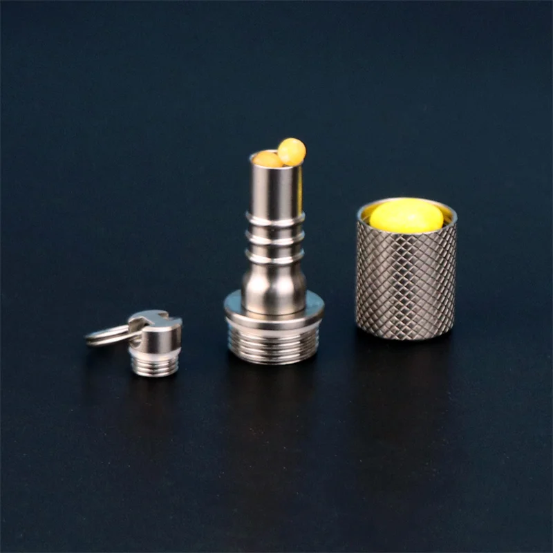 Dispensador sellado creativo de titanio, botella de medicina portátil, almacenamiento a prueba de humedad, Mini almacén impermeable - imagen 5