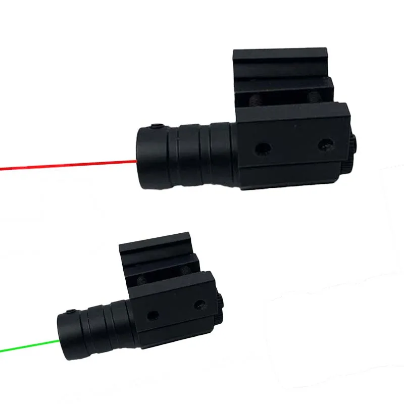 Mini mira láser táctica de aluminio con punto rojo y verde, riel de 11mm/20mm, Compatible con Rifle y tiro con pistola, pistola de caza - imagen 5
