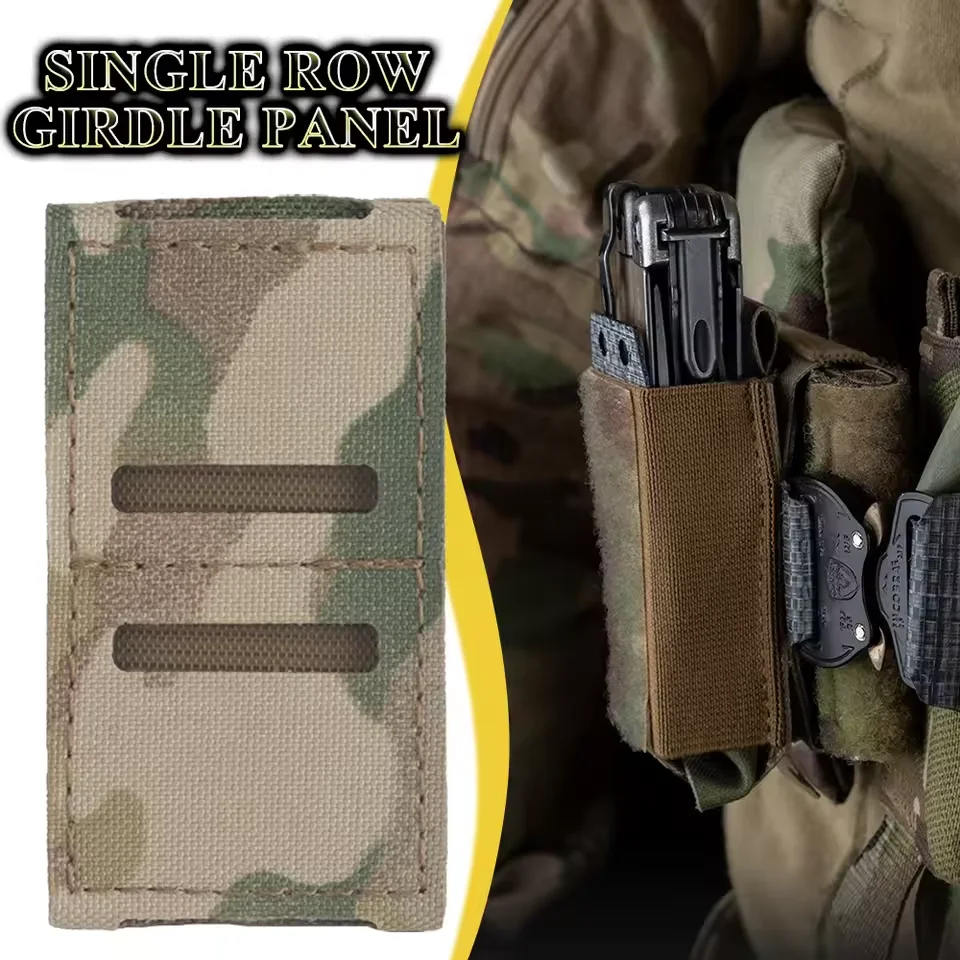 Panel de faja táctica estilo AXL de una sola fila, placa MOLLE, hebilla de parche mágico, liberación rápida para chaleco de caza, bolsa Airsoft para tiro - imagen 5