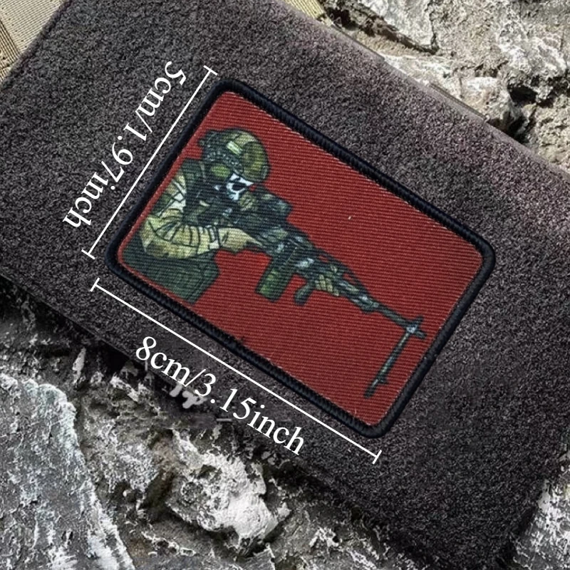 Parche de calavera táctica, insignia de moral militar, gancho de impresión y bucle, mochila, accesorios de decoración de ropa, pegatinas, brazalete - imagen 4