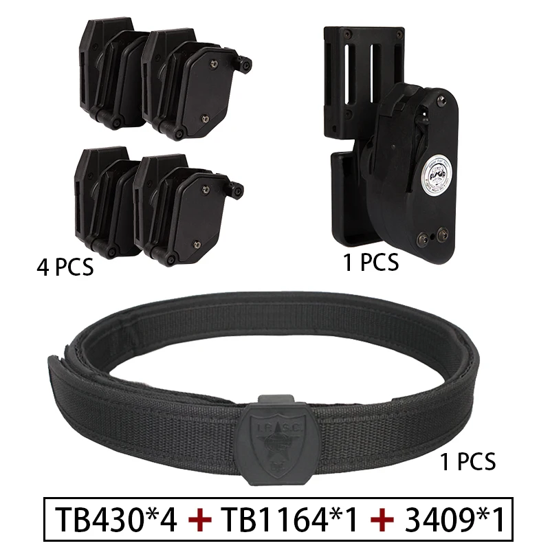 Cinturón táctico IPSC Airsoft que combina perfectamente con funda, Juego de bolsas para revistas de velocidad, cinturón de tiro de competición, funda táctica Mag - imagen 2