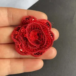 Apliques de encaje con lentejuelas 3D para coser