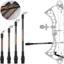 Arco compuesto tiro con arco 3K amortiguador de carbono 8/10/12/15 pulgadas estabilizador de arco amortiguador reducir la vibración arco recurvo tiro con arco