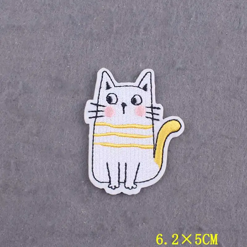 De dibujos animados lindo Animal parche hierro en parches para ropa de rayas ropa de parches bordada Thermoadhesive parches Ropa Decoración - imagen 5