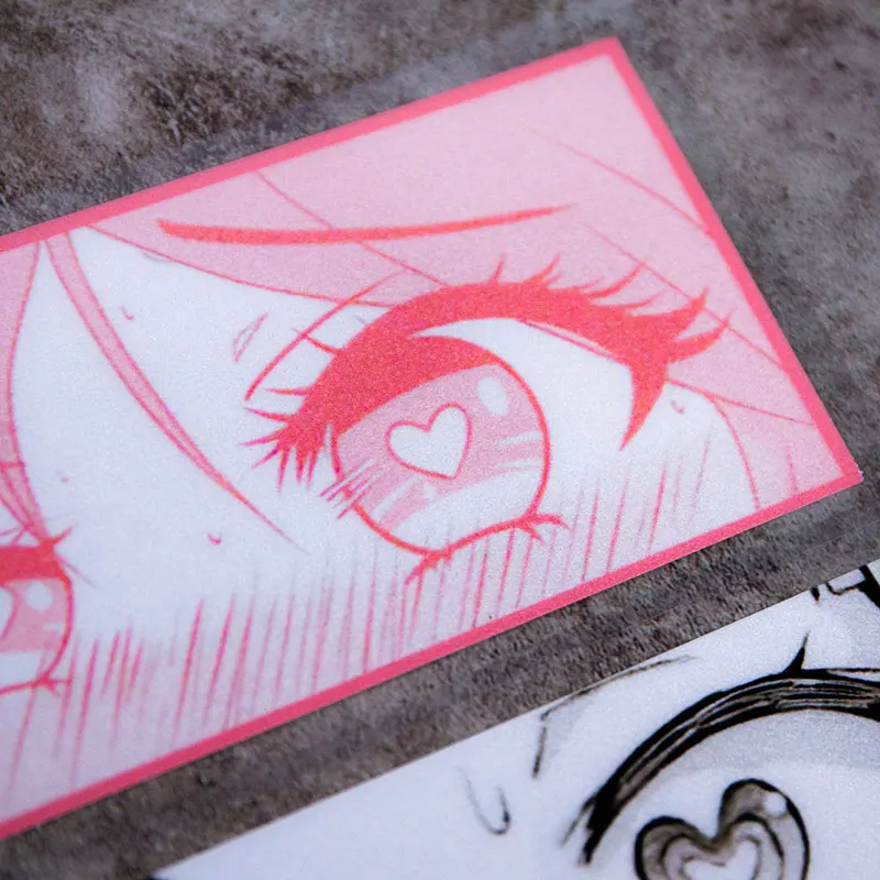 Pegatinas de coche JDM dibujos animados Aanime ojos de amor impermeable reflectante cuerpo ventana caja pegatinas casco motocicleta puerta parabrisas estilo - imagen 3