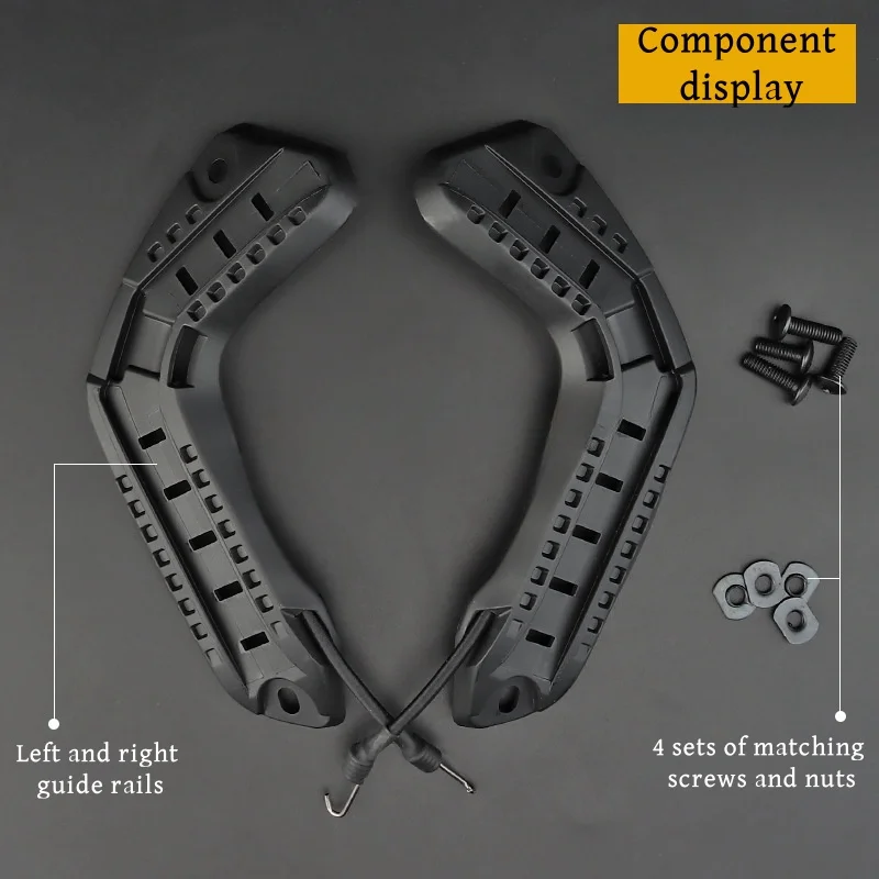 Riel de montaje de riel de guía lateral para casco rápido al aire libre, accesorios para casco, 1 Juego - imagen 4