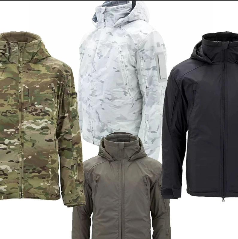 Chaqueta de algodón táctica para hombre, abrigo de algodón de camuflaje con protección polar para clima frío y invierno, camuflaje para nieve