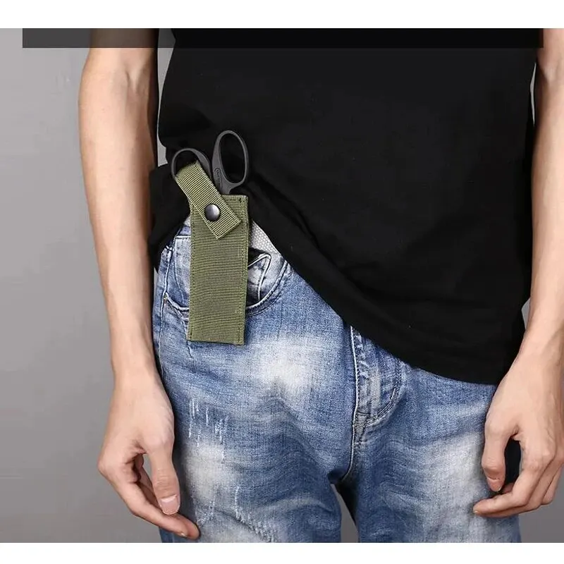 Bolsa táctica Molle para tijeras médicas, funda para cuchillo y linterna, soporte EMT, accesorios de caza al aire libre, bolsa de herramientas EDC - imagen 2