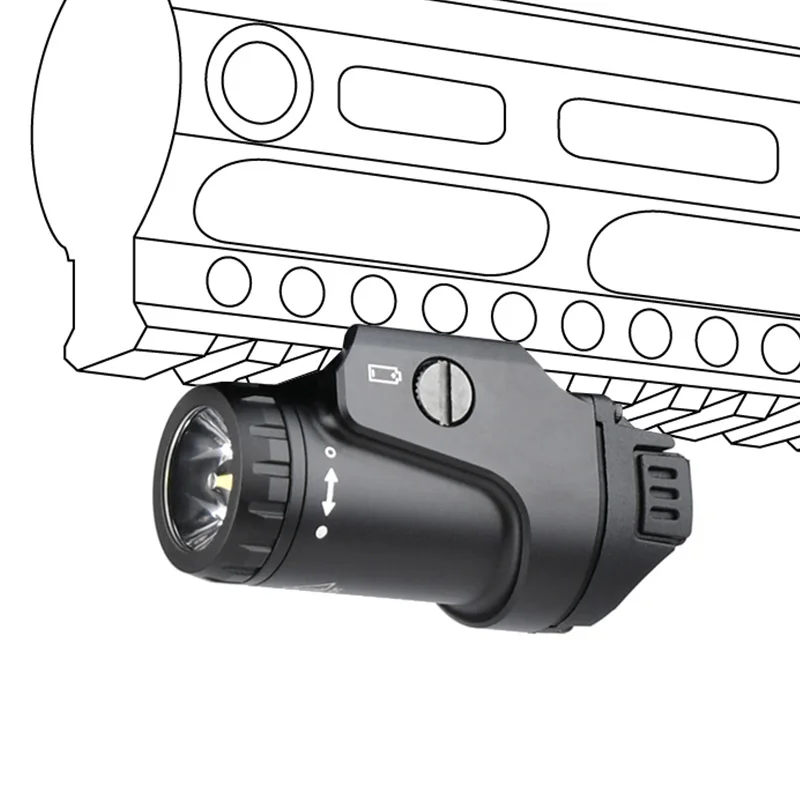 WADSN FOXTROT1X linterna colgante 800lm iluminación arma de caza pistola de aire luz de reconocimiento luz LED 20mm pista táctica - imagen 5