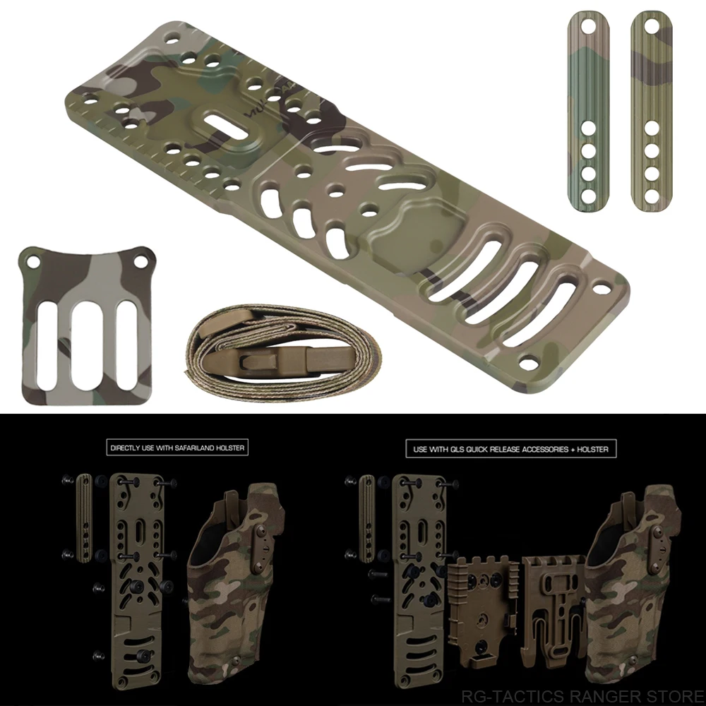 Adaptador de funda Modular para pistola táctica 2,0, plataforma de transporte de pierna caída de segunda generación, Compatible con Metal, plataforma de cinturón de liberación rápida QLS - imagen 2