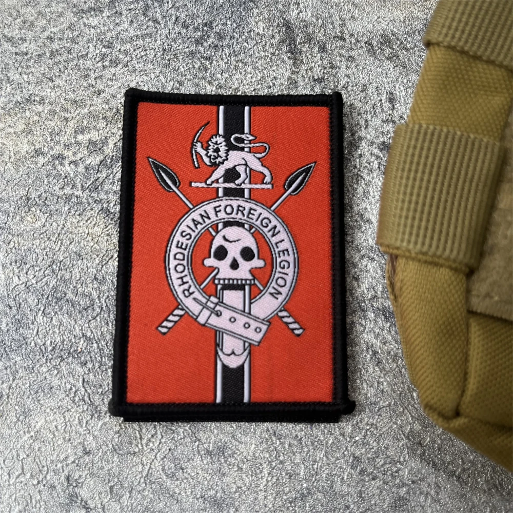Parche táctico de moral de la Legión Exterior rhodesiana, brazalete del ejército militar, parches de bucle de gancho impresos para ropa, pegatina para mochila - imagen 3