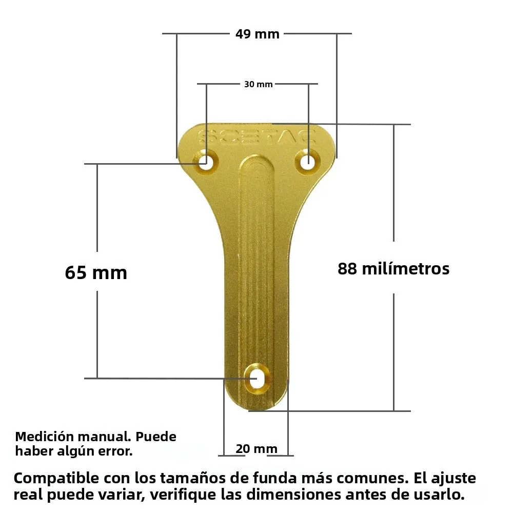 SOETAC IPSC IDPA adaptador de pistolera ajustable tipo T CNC aluminio competición engranaje de extracción rápida accesorios ipsc multiángulo - imagen 3