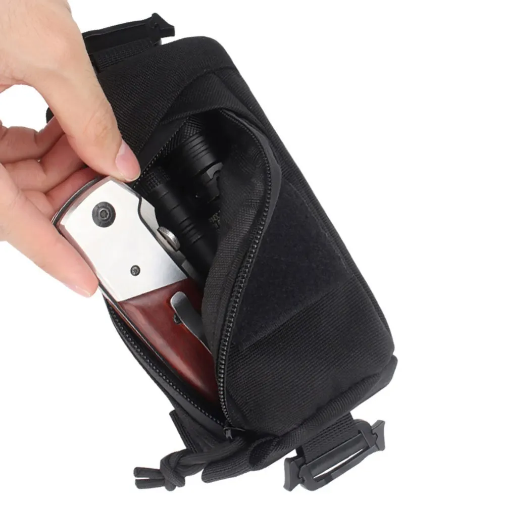 Mochila táctica con correa para el hombro, bolsa Molle para llaves, linterna, herramientas EDC, accesorios de caza y acampada al aire libre - imagen 5