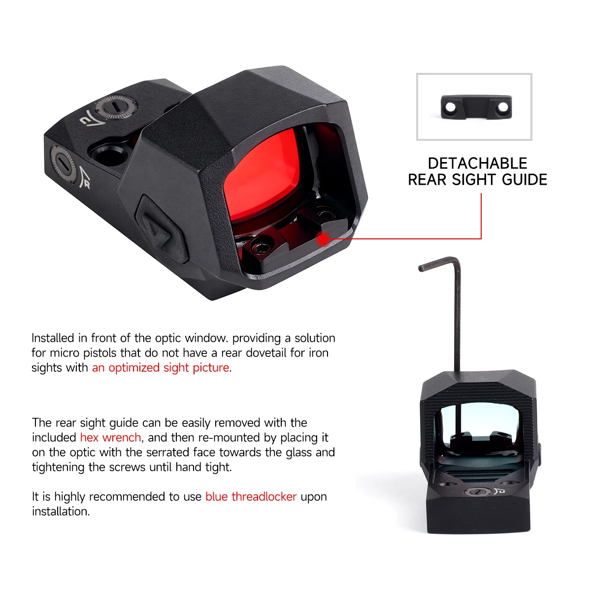 Mira táctica SE * T ** EL Gen II Red Dot - RMSc Footprint 1x20 3moa Óptica de punto rojo/verde con Shake N' Wake y marcas originales - imagen 5
