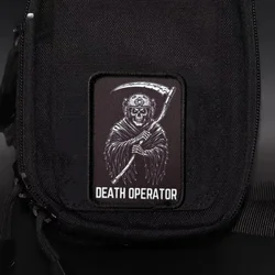 DEATH OPERATOR Parche táctico calavera militar con Velcro para mochila