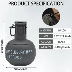 FAirsoft-granadas de mano de Paintball, juguete táctico, anillo de tracción, modelo de granada de nailon, lanzador de bolas de Gel de agua, accesorio de juego de rol táctico CS