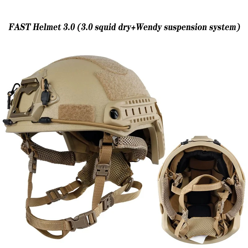 Casco táctico balístico ACH de corte alto, casco balístico de alta calidad de Kevlar, casco balístico con almohadilla de suspensión NIJ IIIA FAST Wendy - imagen 2