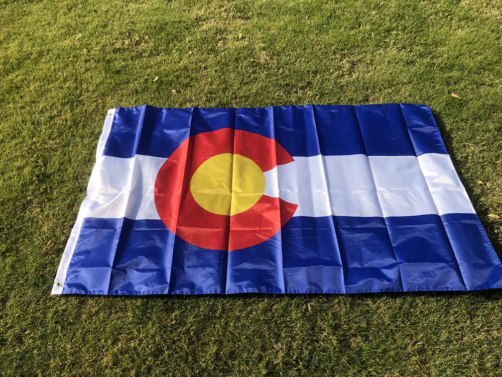 Banderín Colorado poliestéro doble cara 90x150cm - imagen 2