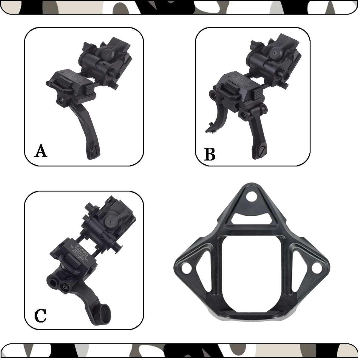 Soporte de montaje de Metal L4 G24 L4G24 NVG Wilcox para gafas PVS15 PVS18 GPNVG18, piezas de casco con Stent de visión nocturna con brazo en J - imagen 5