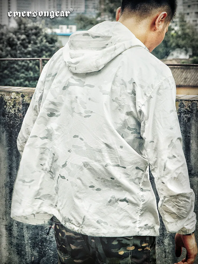 Ropa de piel con protección solar para hombre, chaqueta cortavientos impermeable para deportes de verano, abrigo fino de protección solar para pesca, camuflaje de nieve Mc MCAP - imagen 4
