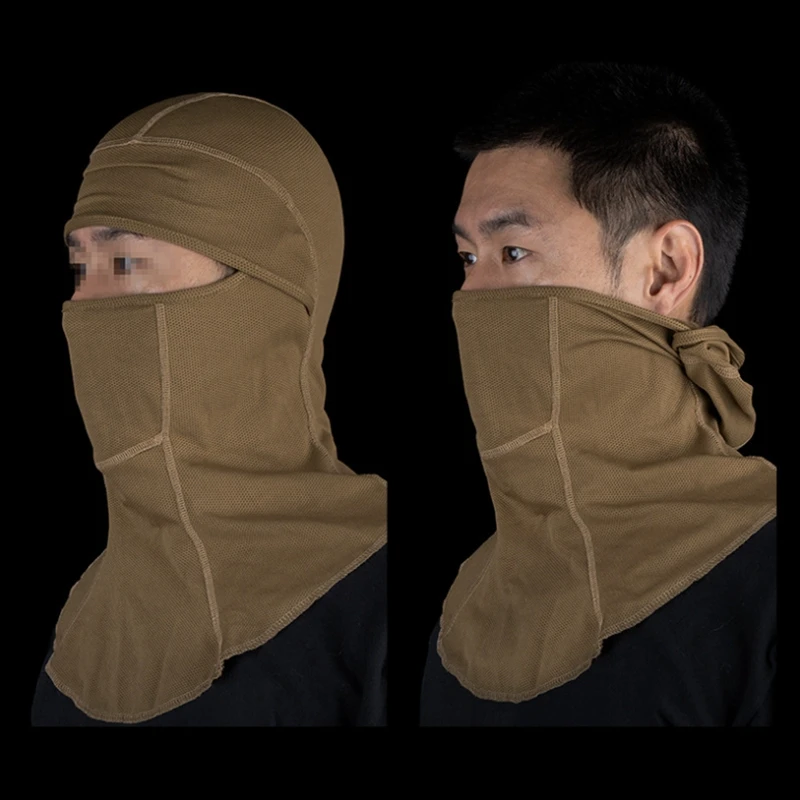 Máscara táctica transpirable para tiro, máscara suave elástica para exteriores, máscara protectora de media cara para caza, máscara de combate Airsoft-M/L - imagen 4