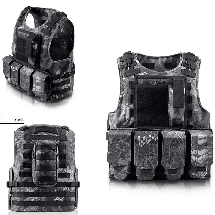 Chaleco táctico militar multibolsillo, chalecos corporales de combate, caza de seguridad al aire libre CS, chaqueta de entrenamiento Airsoft, chaleco láser Molle de seguridad - imagen 4