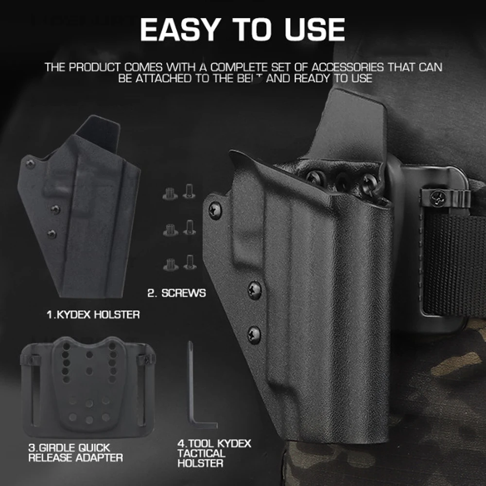 Kydex-funda de pistola táctica para Paintball, funda ligera de tiro rápido para P226, accesorios de caza y Airsoft - imagen 5