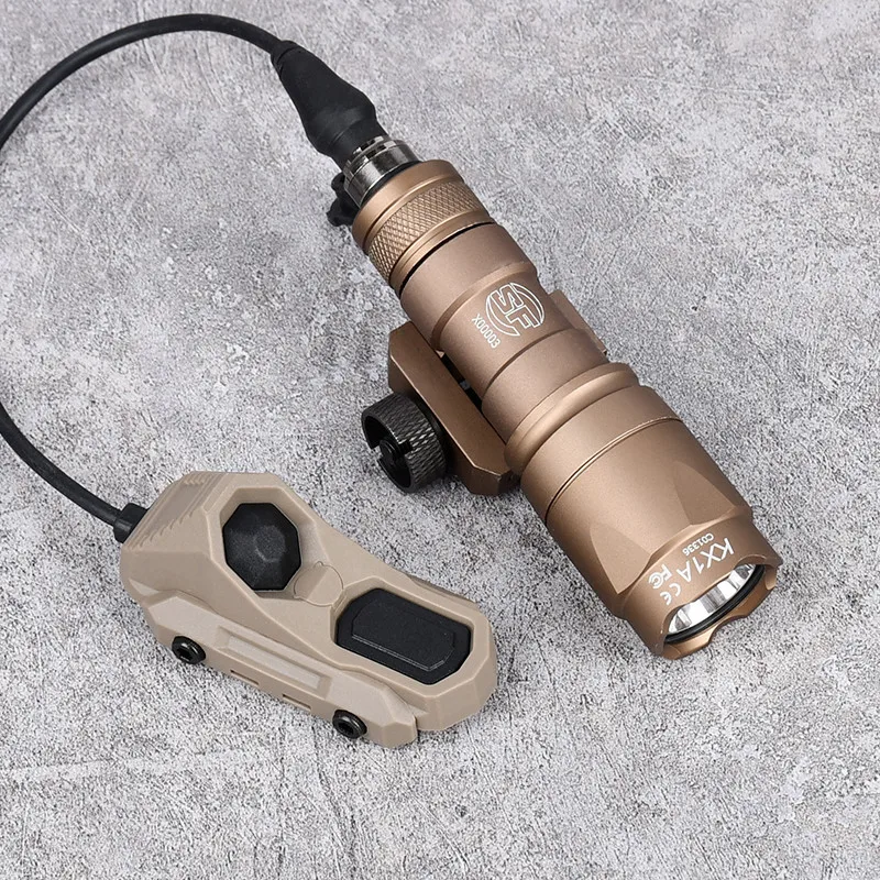 Surefir-linterna M300 M600 con AXON, interruptor de presión remoto de doble función, compatible con riel de 20mm, luz táctica Airsoft para caza - imagen 4