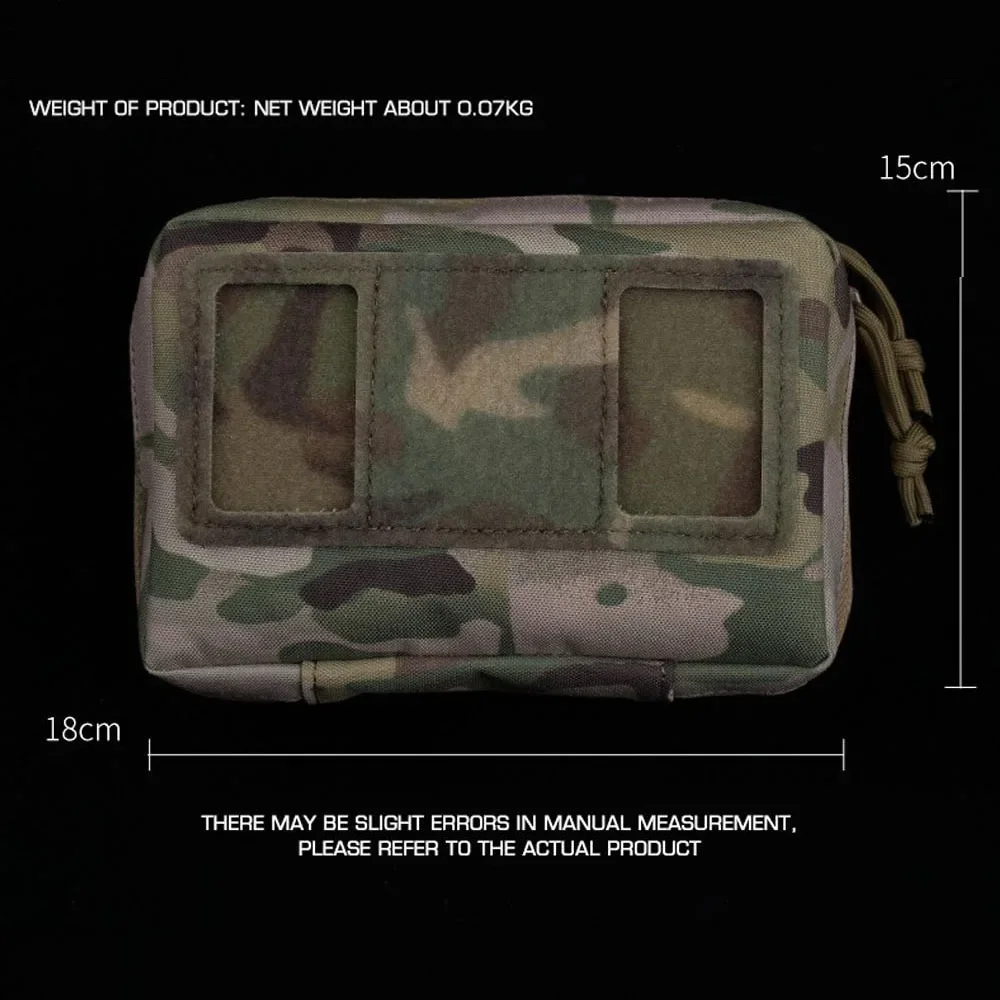 Bolsa Molle para teléfono, organizador plegable para tablero de navegación, doble cremallera, para caza al aire libre, Airsoft, bolsa protectora para teléfono móvil a prueba de polvo - imagen 2