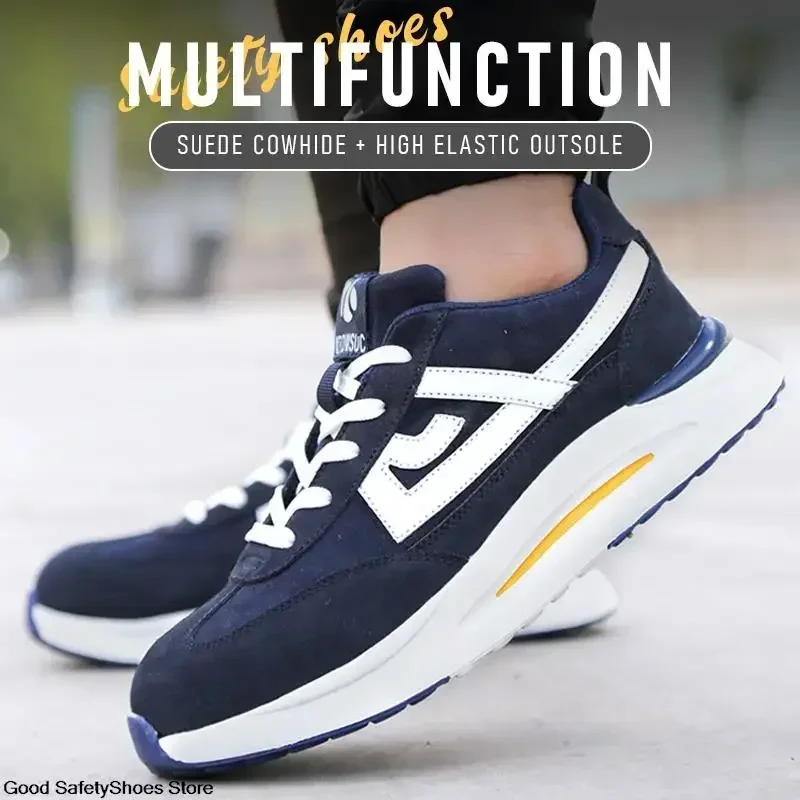 Zapatillas de trabajo ligeras para hombre y mujer, zapatos de trabajo, calzado a prueba de pinchazos, zapatos deportivos de seguridad, botas protectoras con punta de acero - imagen 3