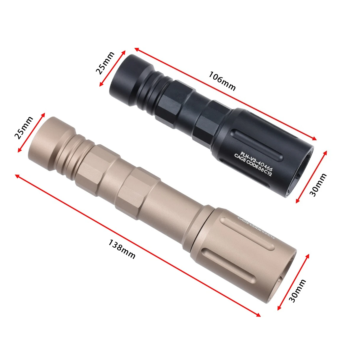 PLH-V2 Linterna táctica LED blanca luz de exploración para arma - imagen 5