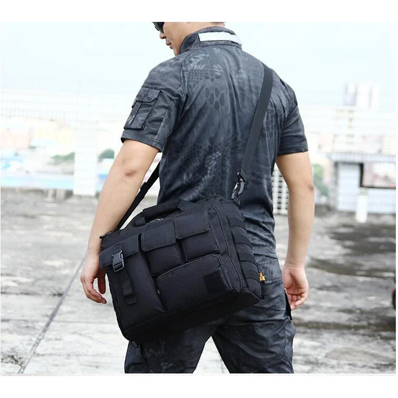 Bolsa de escalada grande para hombre, bandolera de hombro táctica de nailon, bolsos, maletín, bolsa táctica para ordenador portátil, equipo de Camping - imagen 3