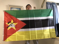 Bandera nacional Mozambique poliéster exterior e interior