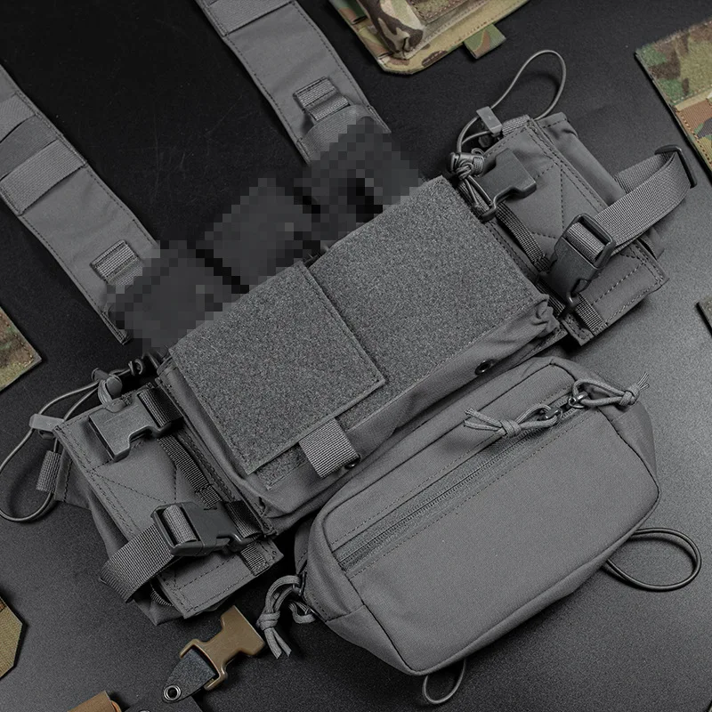 Kit de montaje de pecho táctico multifuncional para caza, bolsa de almacenamiento grande Modular, camuflaje, MK3 - imagen 3