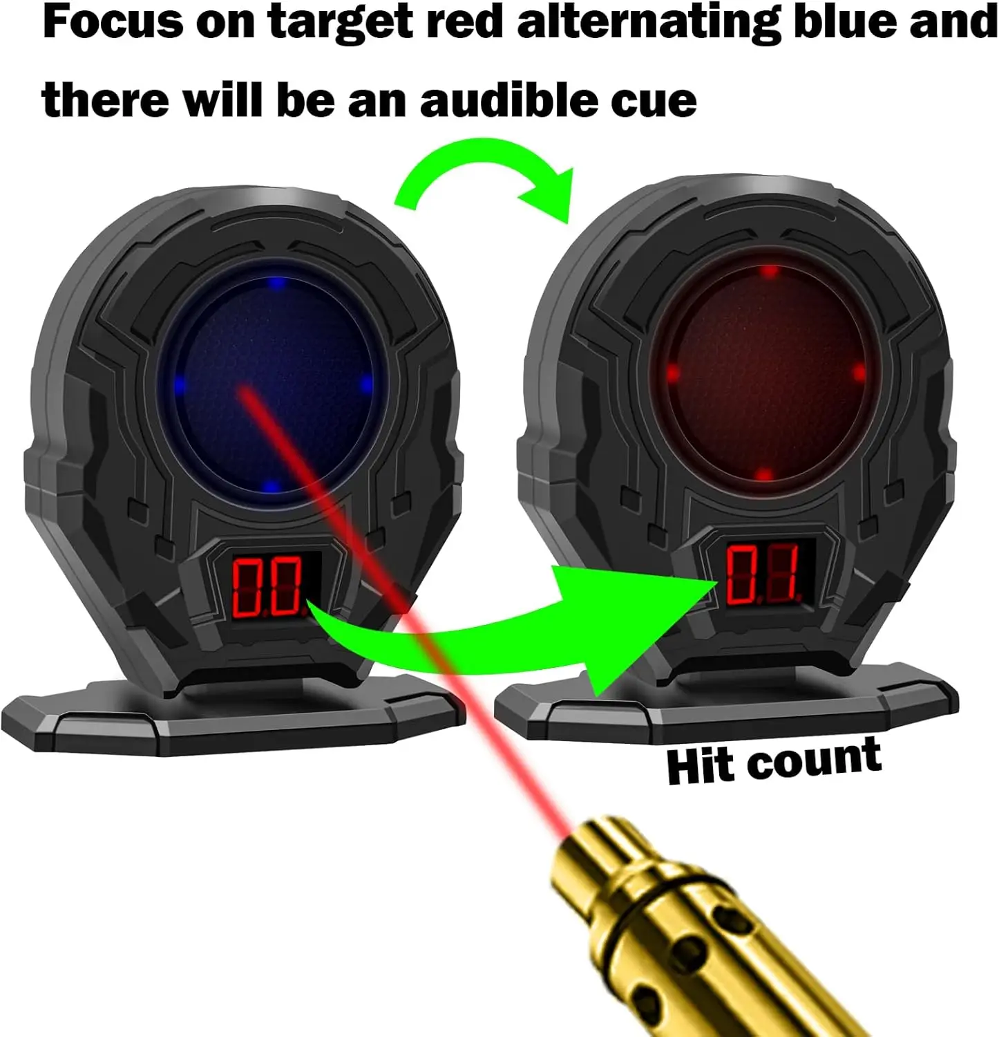 Objetivo de entrenamiento con láser de fuego seco, conteo reactivo, objetivo de tiro con láser, puntuación electrónica para entrenador de práctica de tiro - imagen 3