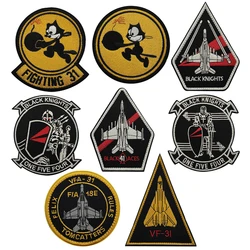 VF-31 Philly Cat Fighter Attack Squadron parche bordado VF-154 Black Knight Black Knight Squadron brazalete parches