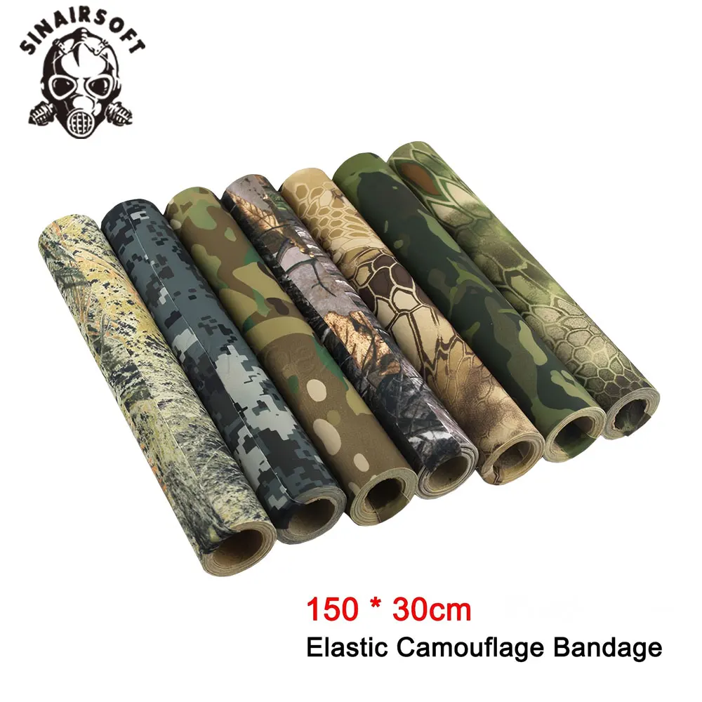 Envoltura de vinilo de camuflaje autoadhesiva, equipo táctico, cinta súper elástica impermeable para accesorios de cinturón de caza - imagen 2