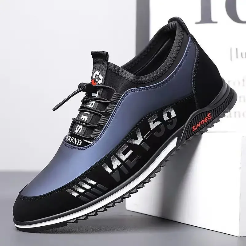 Zapatos informales de cuero de moda para Hombre, zapatillas de deporte para exteriores, Zapatos para caminar, mocasines antideslizantes para conducir de negocios, Zapatos para Hombre